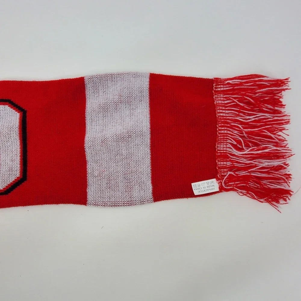 Cornell University Big Red Hockey Beanie Hat and‎ Scarf Set Red White Black Knit